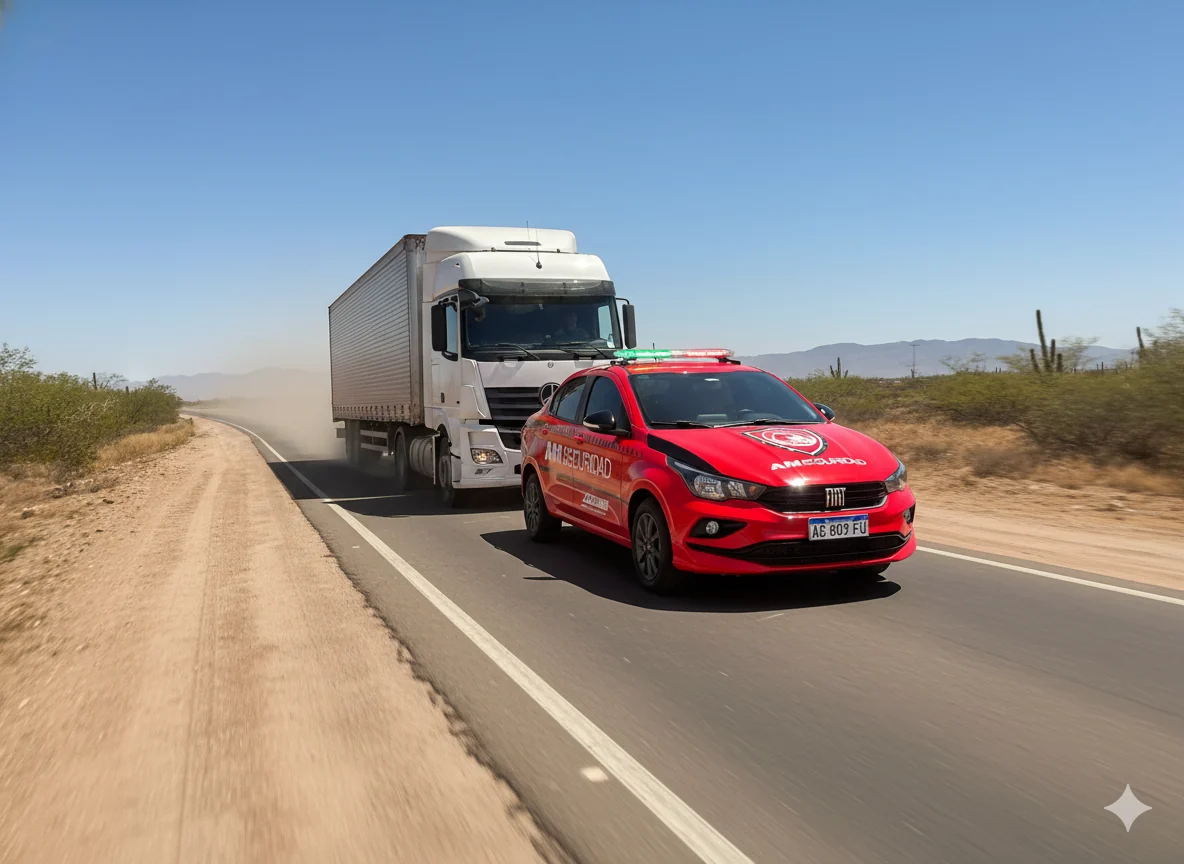 Custodia y seguimiento de transporte logístico