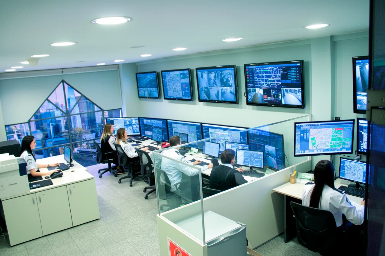 Equipo del centro de monitoreo